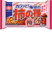 亀田の柿の種梅しそ6袋詰〈164g〉